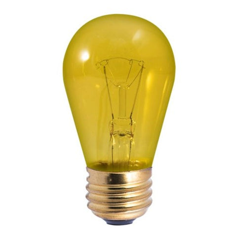 Bulbrite 701811 11S14TY 11W S14 TRANSPARENT YELLOW