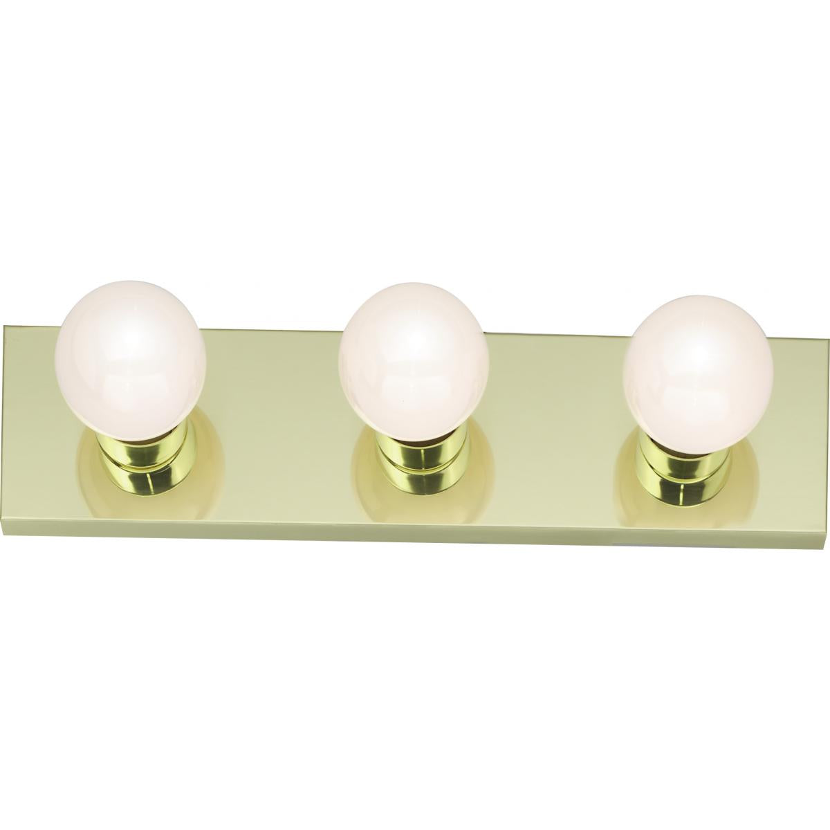 Satco 77-188 3 Light - 18" - Vanity - Strip - Polished Brass Finish