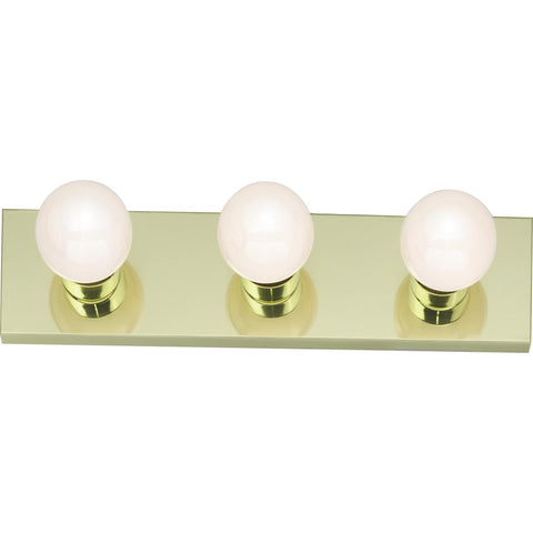 Satco 77-188 3 Light - 18" - Vanity - Strip - Polished Brass Finish
