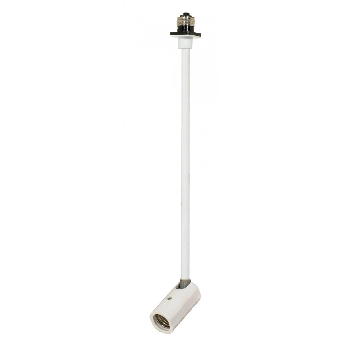 Satco 77-621 Recessed Light Converter 13-1/2 in. Extension Medium Base Carded - White Finish