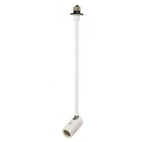Satco 77-621 Recessed Light Converter 13-1/2 in. Extension Medium Base Carded - White Finish