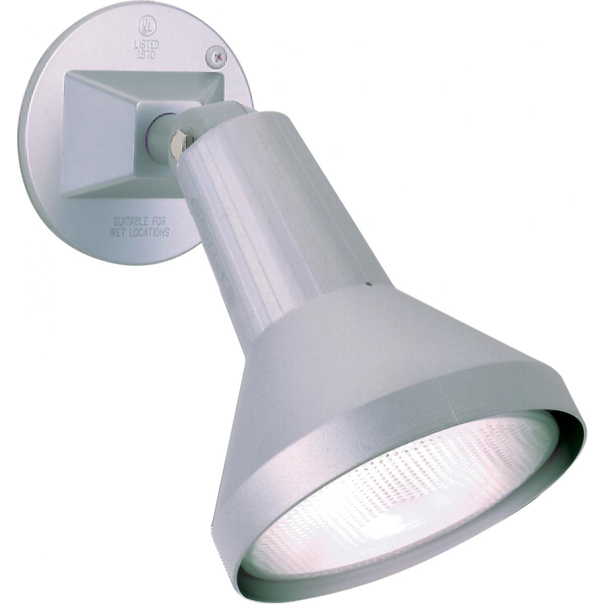 Satco 77-702 1 Light - 8" - Flood Light Exterior - PAR38 with Adjustable Swivel - Gray Finish