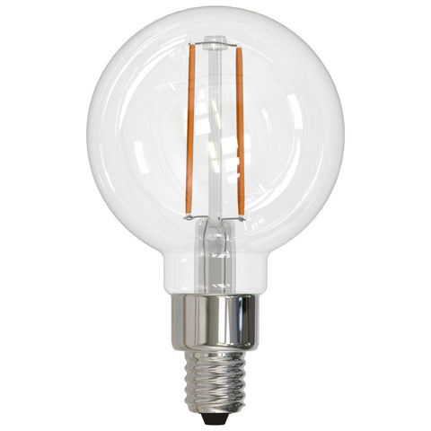 Bulbrite 776706 LED2G16/27K/FIL/3 2.5W LED G16 2700K FILAMENT E12 FULLY COMPATIBLE DIMMING
