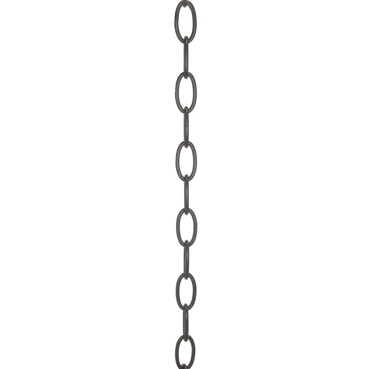 Satco 79-457 8 Ga. Chain Black Finish 1 yd. Len 11/2 in. Link Len 7/8 in. Link Wid 1/8 in. Thick 100 yd./Ctn 35lbs Max