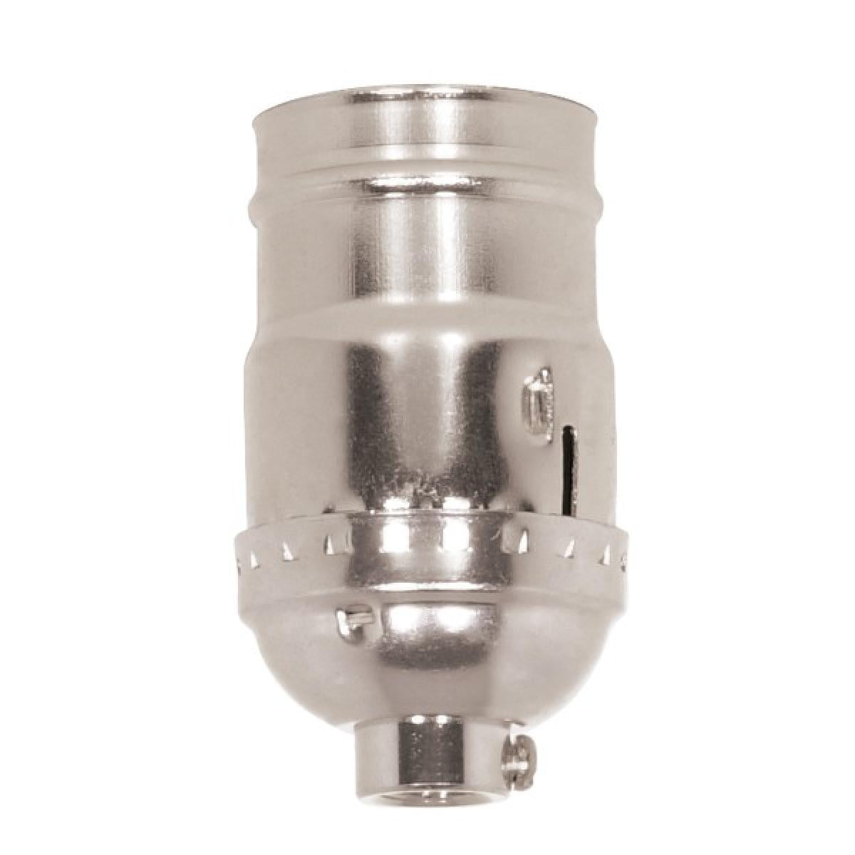 Satco 80-1021 3-Way (2 Circuit) Keyless Socket 1/8 IPS Aluminum Nickel Finish 660W 250V