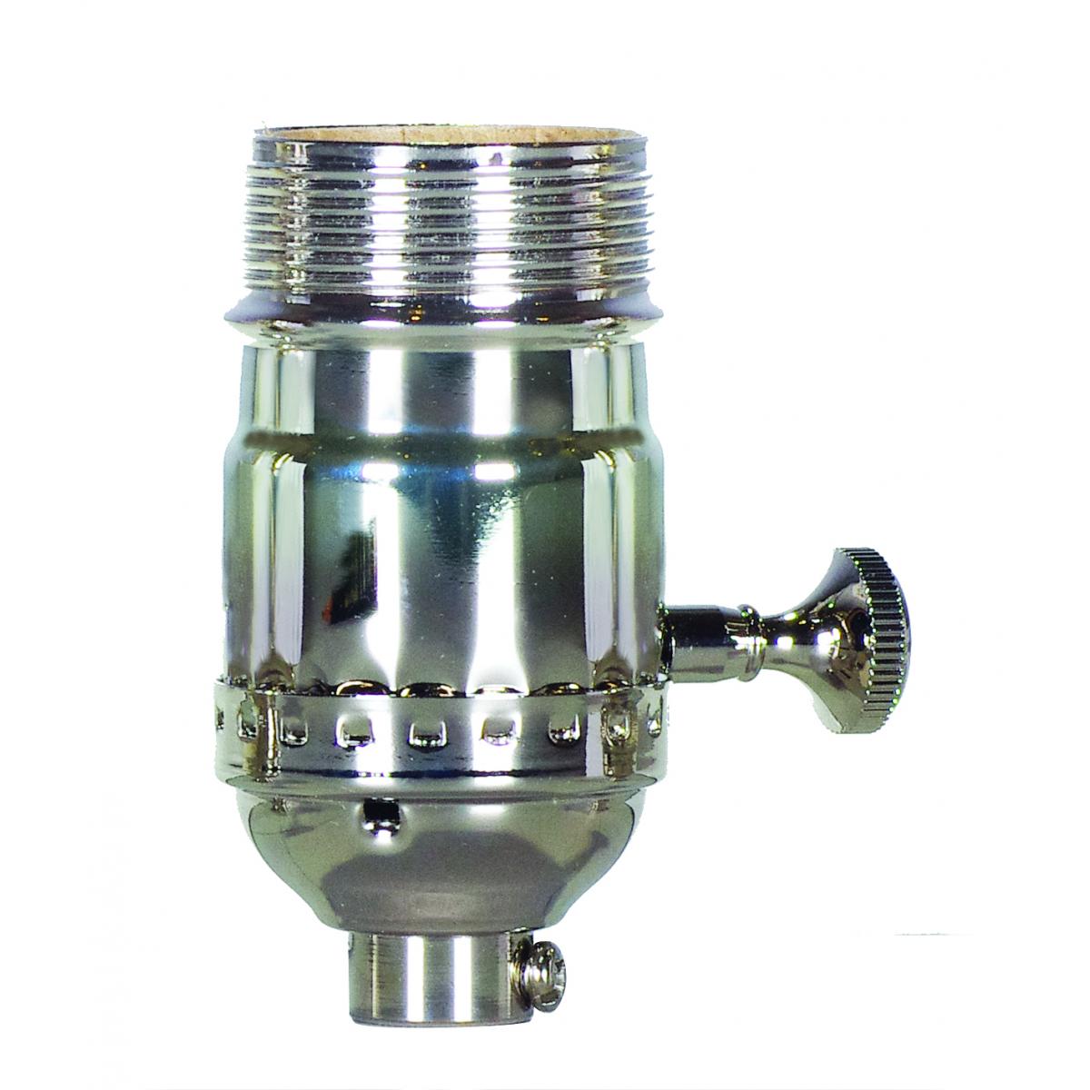 Satco 80-1035 3 Way (2 Circuit) Turn Knob Socket with Removable Knob