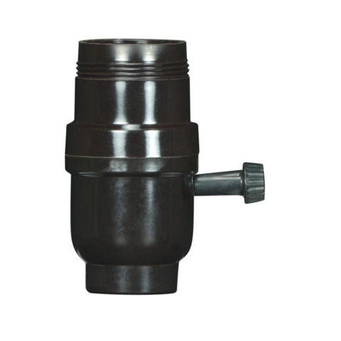 Satco 80-1107 3 Terminal - 2 Circuit Turn Knob, 1/8 IP Cap w/Metal Bushing Less Set Screw
