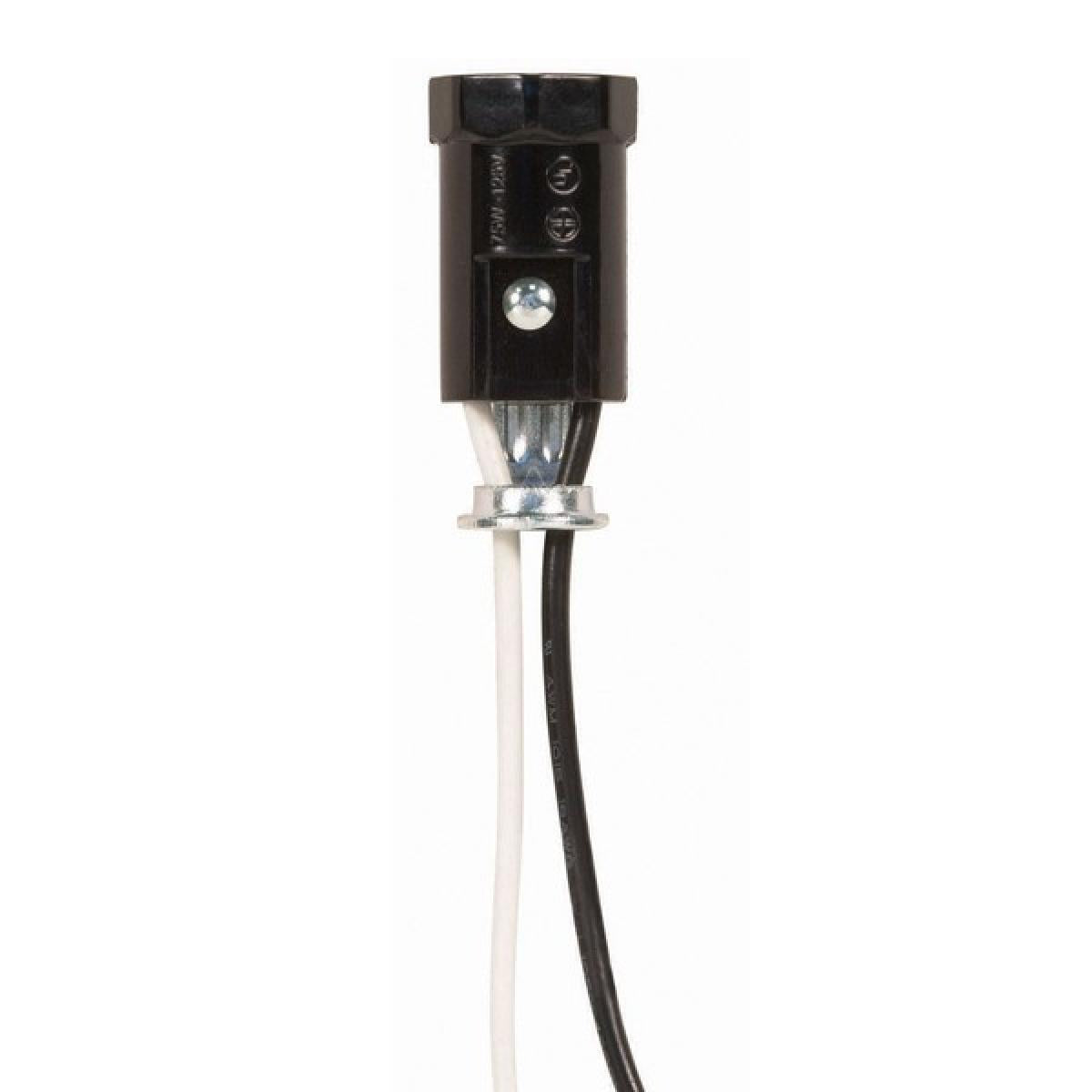 Satco 80-1146 Phenolic Candelabra Sockets with Leads