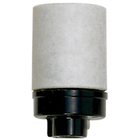 Satco 80-1150 Keyless Porcelain Socket With Phenolic 1/8 IPS Cap With One Screw CSSNP Screw Shell Unglazed 660W 250V