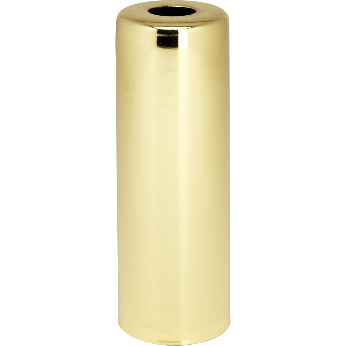 Satco 80-1186 Steel Candle Cup 7/16" Hole 3" Height 1" Diameter Brass Plated
