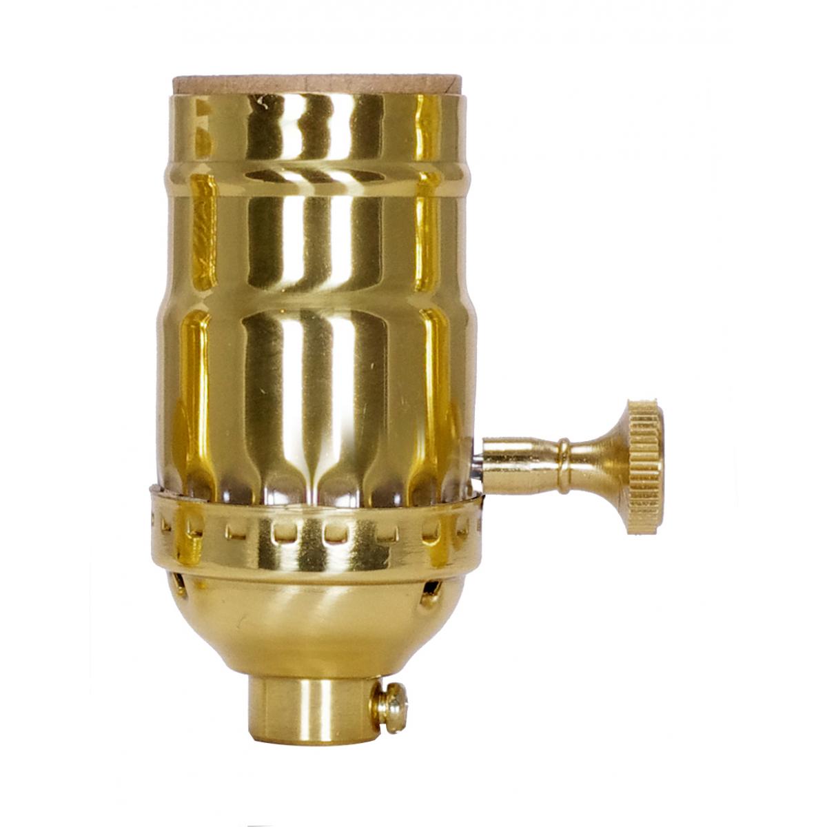 Satco 80-1190 3 Way (2 Circuit) Turn Knob Socket w/Removable Knob