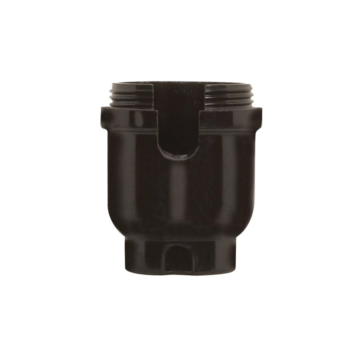 Satco 80-1267 1/4 IP Cap Only Phenolic 1/2 Uno Thread With Metal Bushing Less Set Screw For Turn Knob And Pull Chain Sockets