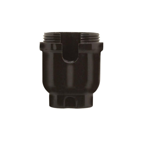 Satco 80-1267 1/4 IP Cap Only Phenolic 1/2 Uno Thread With Metal Bushing Less Set Screw For Turn Knob And Pull Chain Sockets