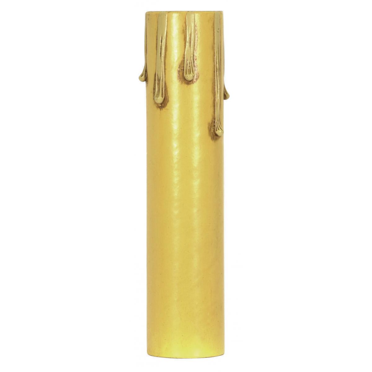 Satco 80-1454 Drip Paper Candle Cover Ivory Finish 13/16" Inside Diameter 7/8" Outside Diameter 4" Height