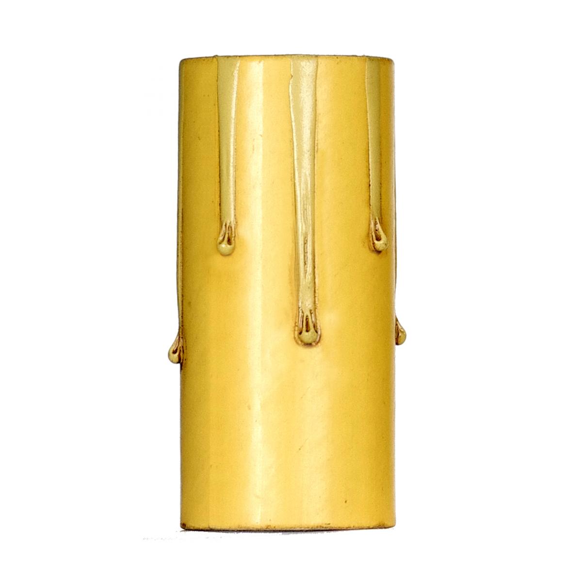 Satco 80-1487 Drip Paper Candle Cover Ivory Finish 13/16" Inside Diameter 7/8" Outside Diameter 2" Height