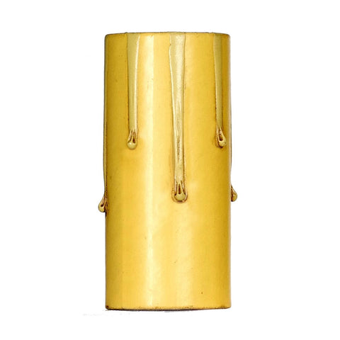 Satco 80-1487 Drip Paper Candle Cover Ivory Finish 13/16" Inside Diameter 7/8" Outside Diameter 2" Height