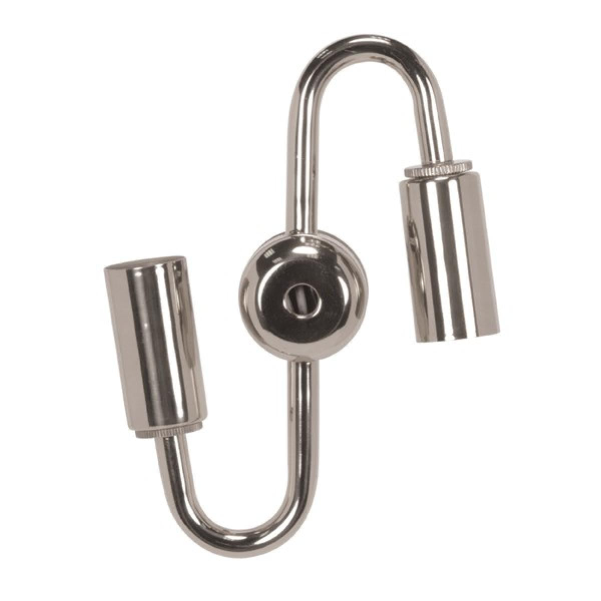 Satco 80-1706 Steel "S" Cluster For Medium or Candelabra Nickel Finish Inside Wiring Only 6" Centers 1/8 IP Top And Bottom