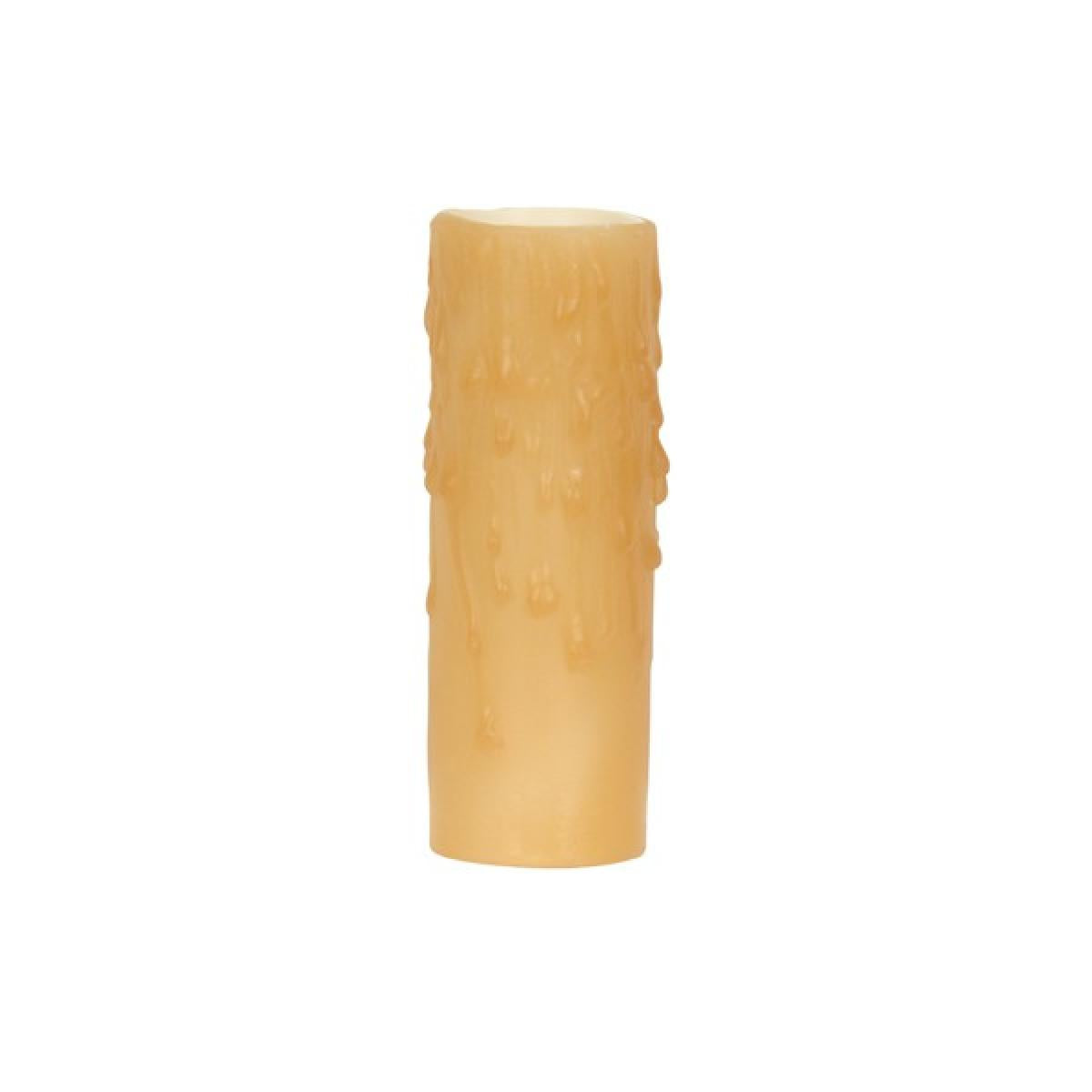 Satco 80-1975 Bee's Drip (Bee's Wax) Candelabra Base Amber (Honey) Finish 7/8" Inside Diameter 1-5/32" Outside Diameter 40W Max 3" Height