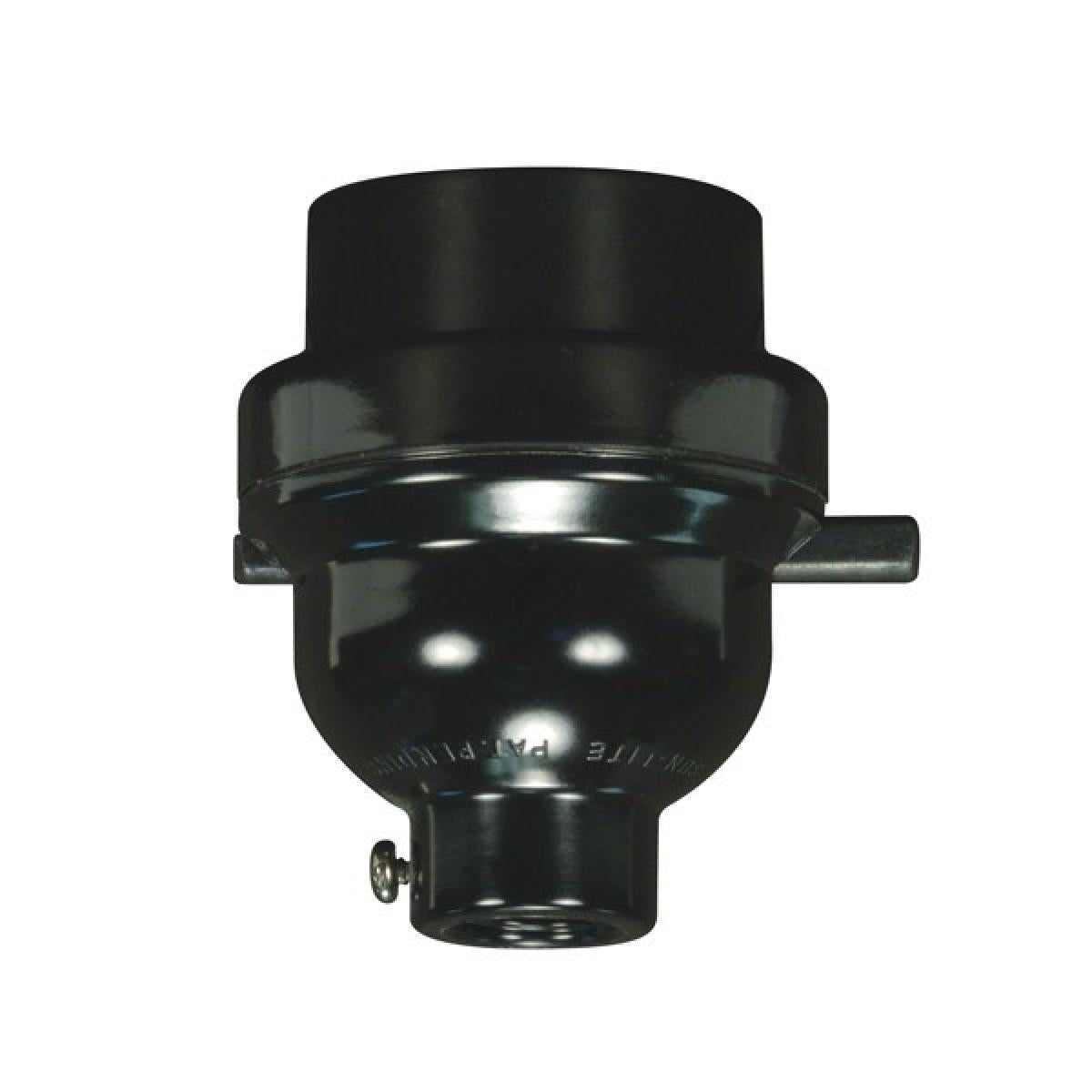 Satco 80-2070 Push Thru Smooth Phenolic (3 Piece) 1/8 IP Cap With Set Screw 2-1/4" Height 1-1/2" Diameter 660W 250V