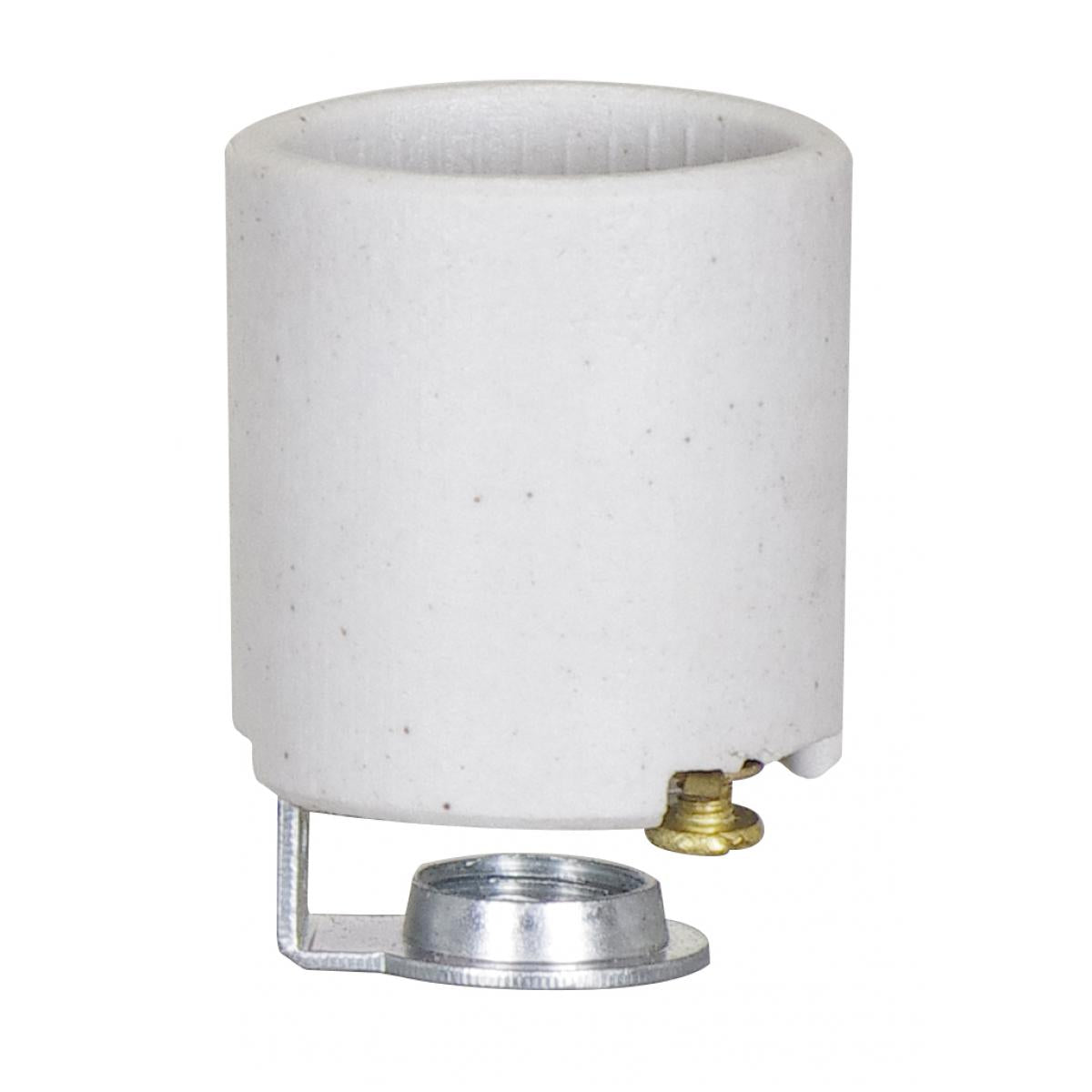 Satco 80-2089 Porcelain Socket With 1/4 IPS Hickey Aluminum Screw Shell Unglazed 660W 250V