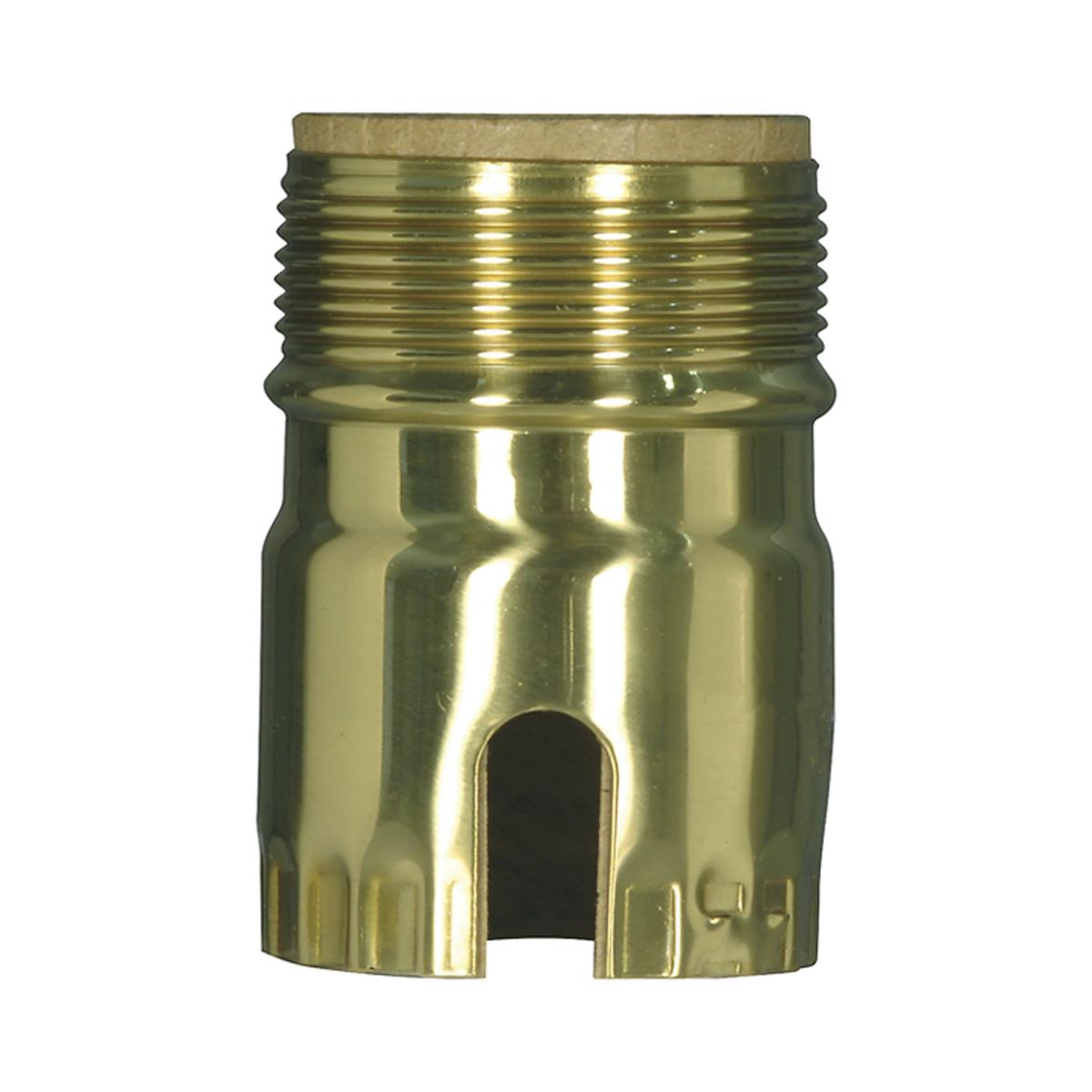 Satco 80-2300 3 Piece Solid Brass Shell With Paper Liner Polished Brass Finish Pull Chain / Turn Knob With Uno Thread
