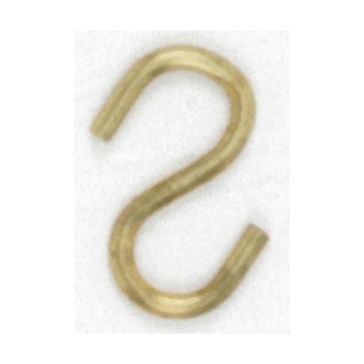 Satco 90-008 Brass Plated S-Hook 1"