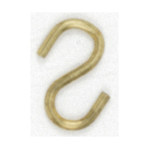 Satco 90-008 Brass Plated S-Hook 1"