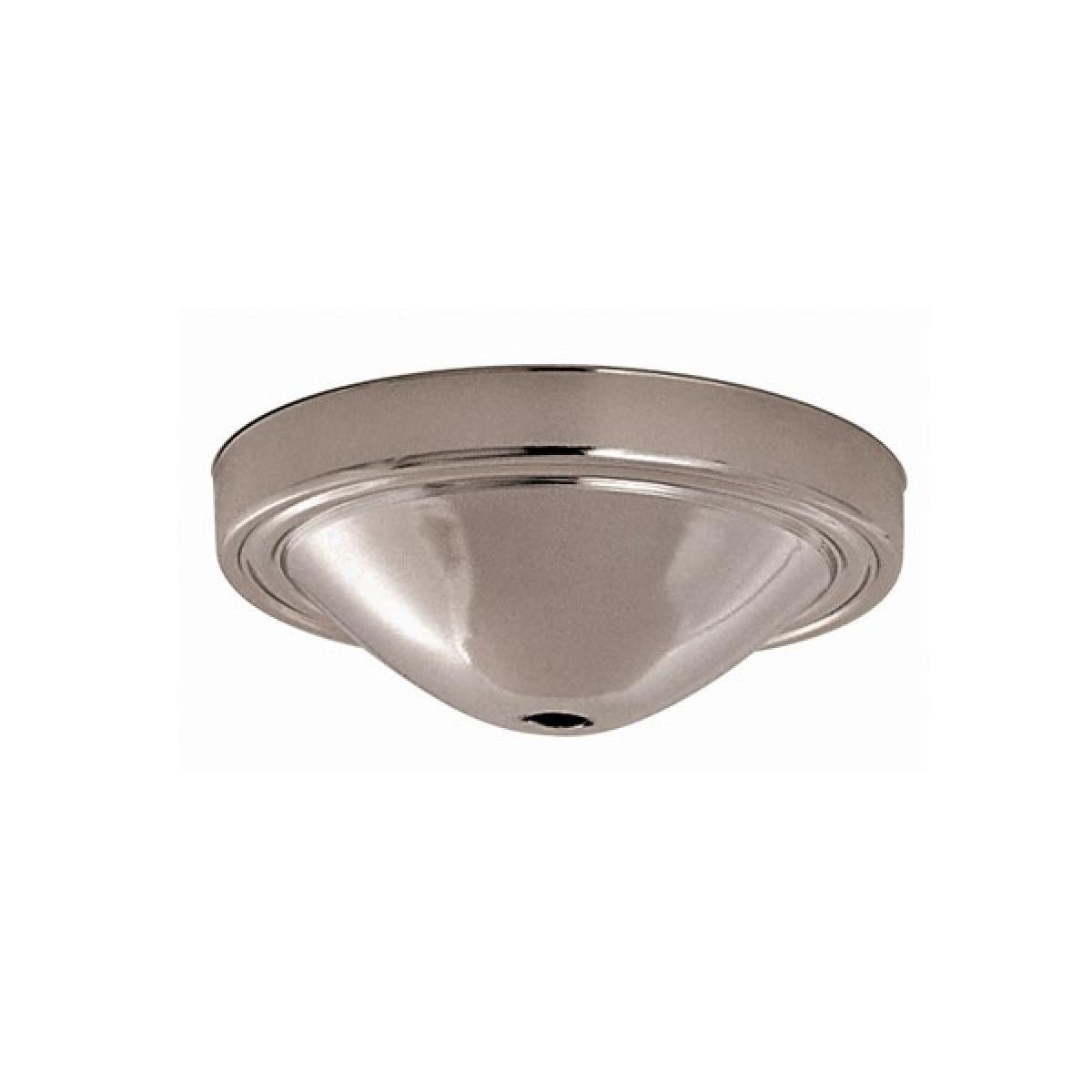 Satco 90-061 Plain Deep Fixture Canopy Only Chrome Finish 5" Diameter 7/16" Center Hole 1-3/4" Depth