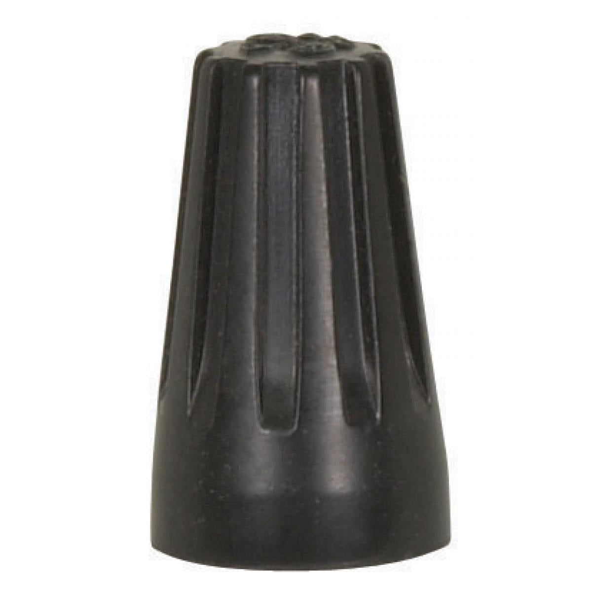 Satco 90-1418 Wire Connector With Spring Inserts For High Heat 150C Supply Wire 600V Black Finish 2 #18 Max
