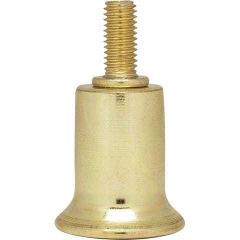 Satco 90-142 Steel Riser 1/4-27 Brass Plated 1" Height
