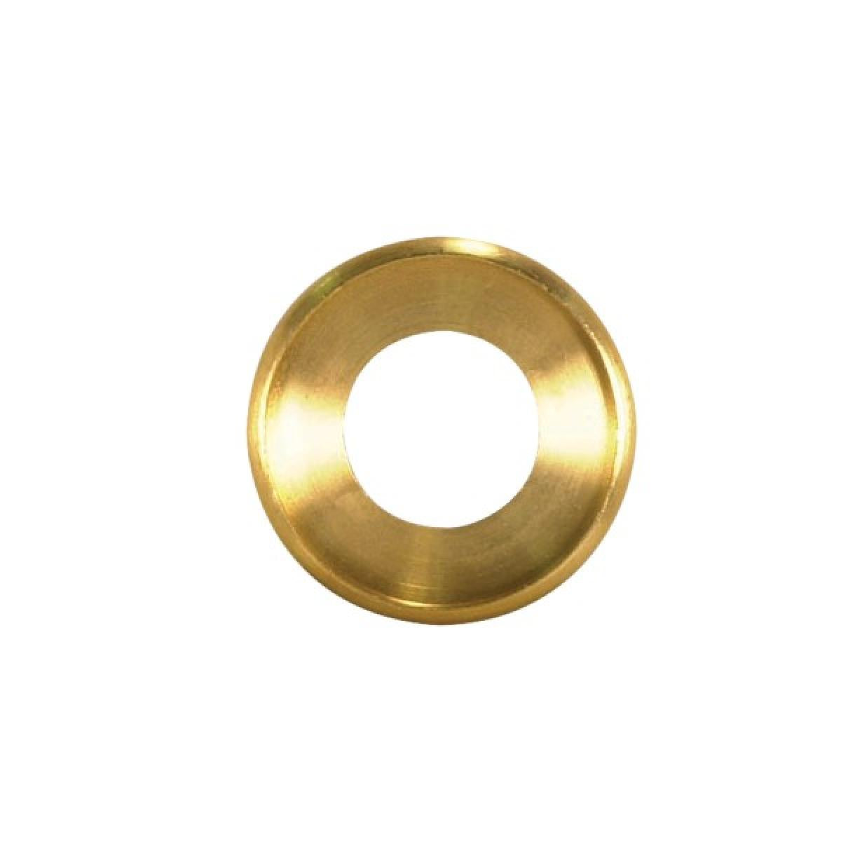 Satco 90-1616 Turned Brass Check Ring 1/4 IP Slip Unfinished 1-1/2" Diameter