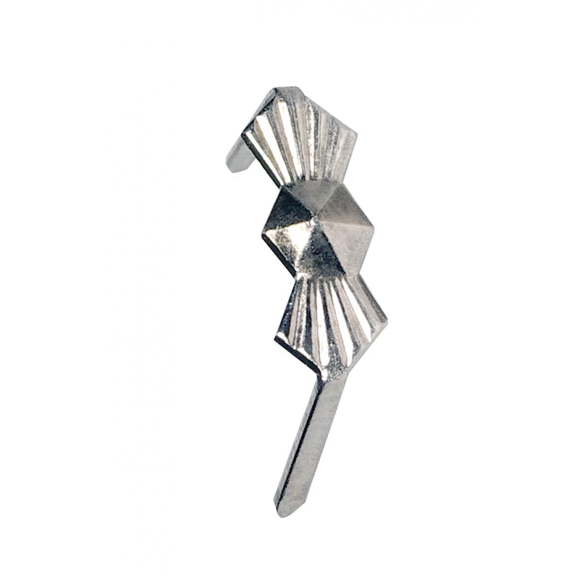Satco 90-1780 Small Bow-Tie Clip 8mm 3/8" Height Silver