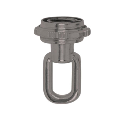 Satco 90-1848 1/4 IP Screw Collar Loop With Ring 25lbs Max Brushed Pewter Finish