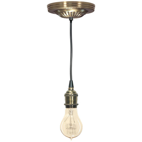 Satco 90-1892 Smooth Canopy Kit And Matching Hardware Antique Brass Finish 5" Diameter 7/16" Center Hole 2-8/32 Bar Holes