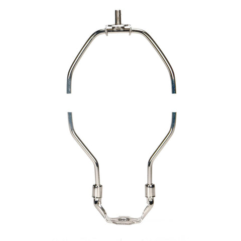 Satco 90-2009 Heavy Duty Harp Polished Nickel Finish 9-1/2" Height 1/8 IP Saddle 1/4-27 Thread 125 Carton