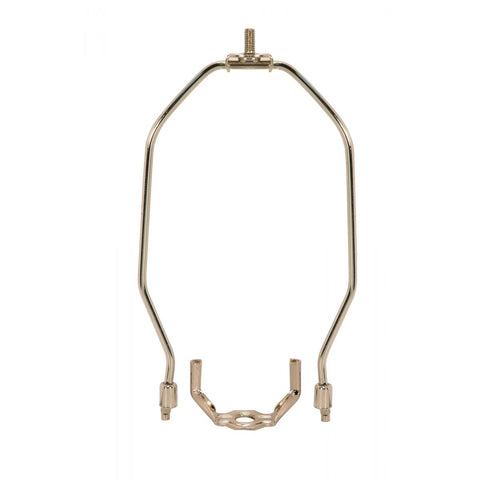 Satco 90-2014 Light Duty Harp Polished Nickel Finish 8" Height 1/8 IP Saddle 1/4-27 Thread 125 Carton