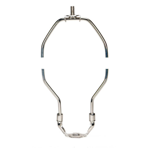 Satco 90-2023 Light Duty Harp Polished Nickel Finish 9-1/2" Height 1/8 IP Saddle 1/4-27 Thread 125 Carton