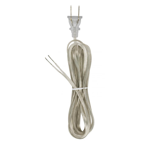 Satco 90-2037 18/2 SPT-1-105C All Cord Sets - Molded Plug - Tinned Tips 3/4" Strip with 2" Slit 72" Hank - 150 Ctn.12 Ft.
