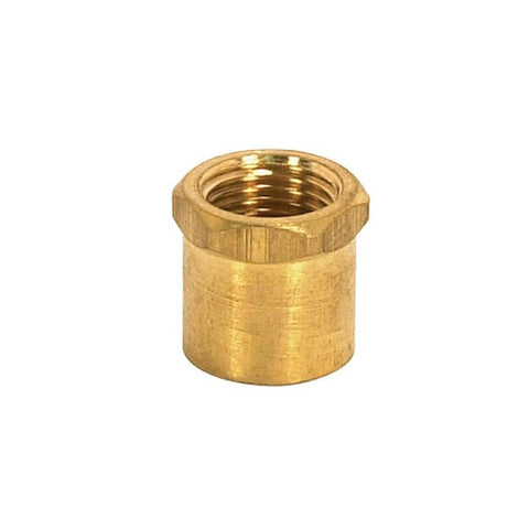 Satco 90-2154 Brass Coupling Unfinished 3/4" Long Hexagon Head Coupling 1/8 IP