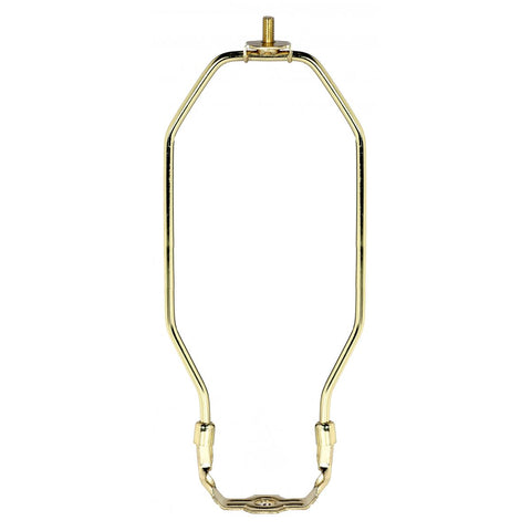 Satco 90-221 Light Duty Harp Polished Brass Finish 9" Height 1/8 IP Saddle 1/4-27 Thread 125 Carton