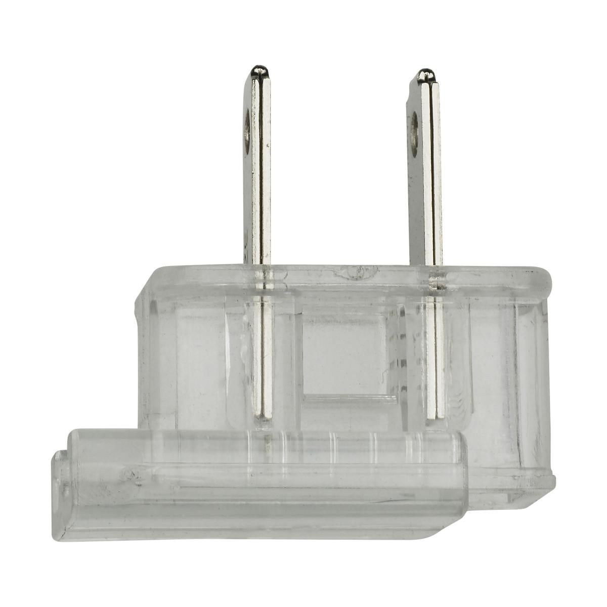 Satco 90-2245 Slide Plug Polarized 18/2 SPT-1 8A-125V Silver Finish