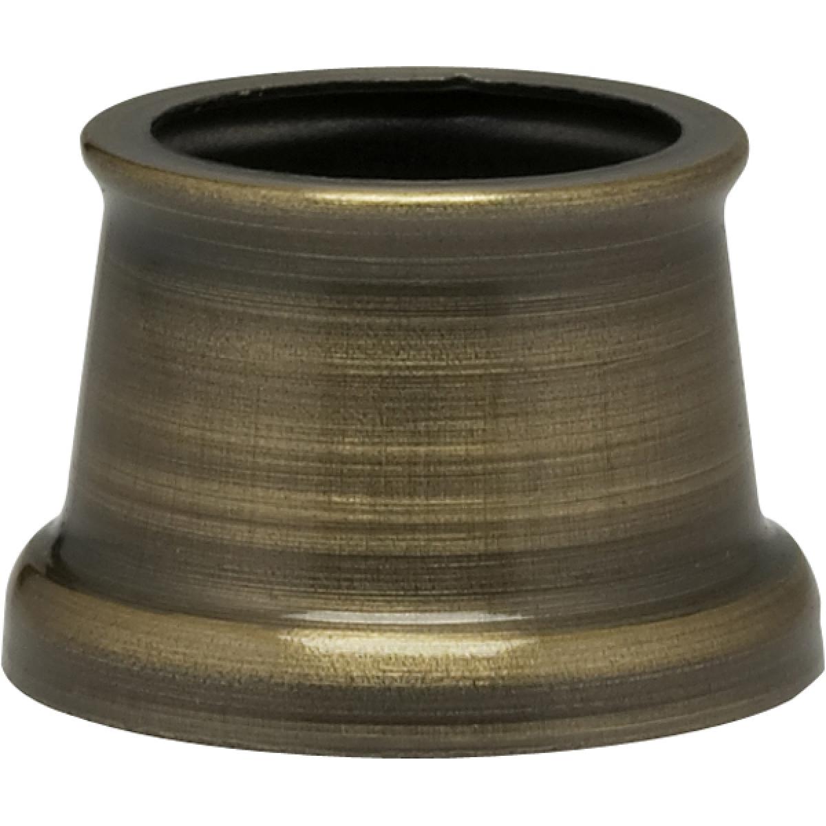 Satco 90-2276 Flanged Steel Neck 9/16" Hole 9/16" Height 11/16" Top 7/8" Bottom Antique Brass Finish