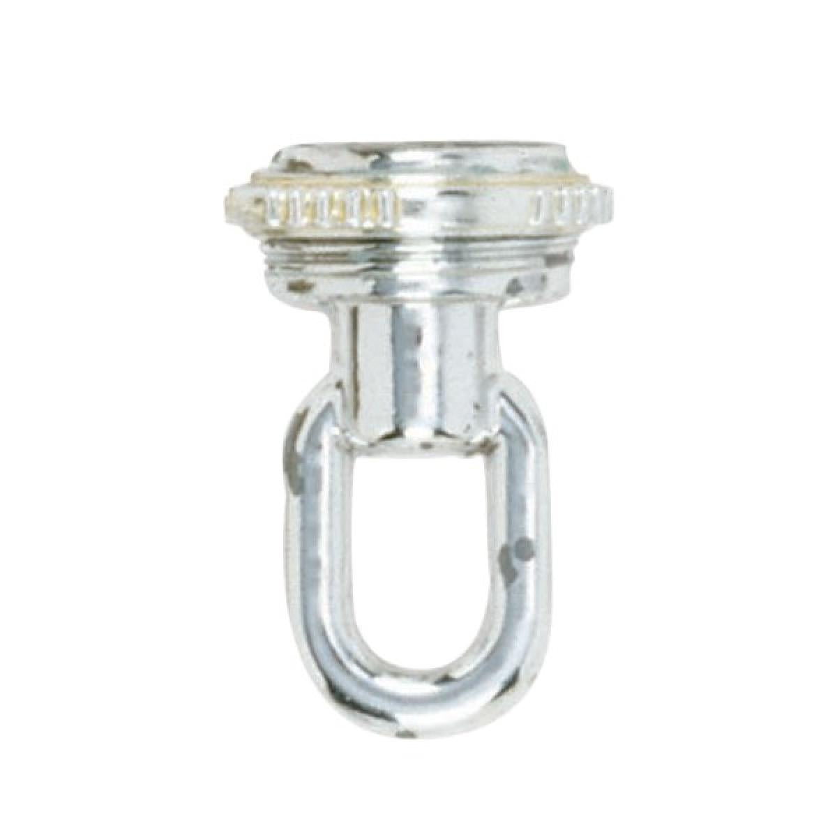 Satco 90-2351 3/8 IP Screw Collar Loop With Ring 25lbs Max Chrome Finish