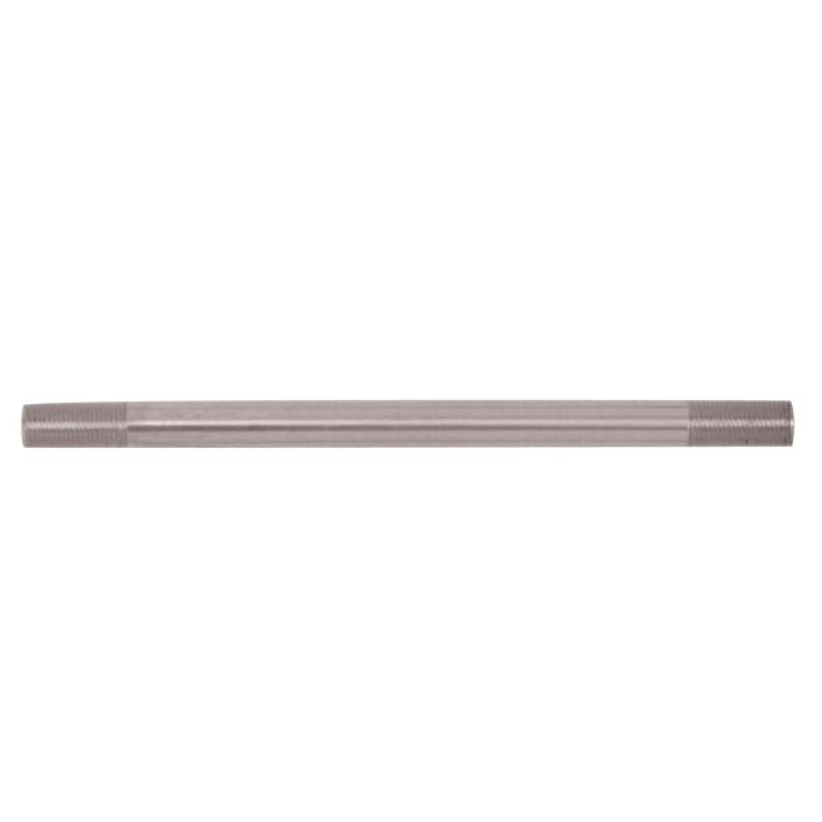 Satco 90-2510 Steel Pipe 1/8 IP Raw Steel Finish 10" Length 3/4" x 3/4" Threaded On Both Ends