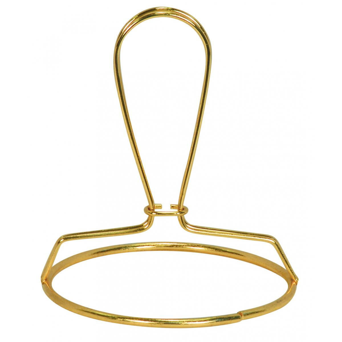 Satco 90-2535 Bulb Clip 1/4-27 3" Diameter Ring With Bulb Clip Brass Plated Finish
