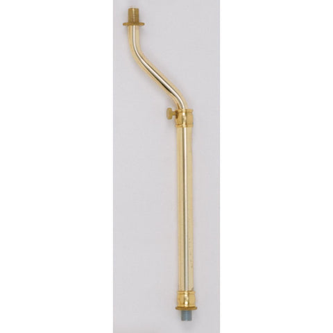 Satco 90-273 Adjustable Figurine 10"-15" 1/8 IP Threaded Ends Brass Plated Finish