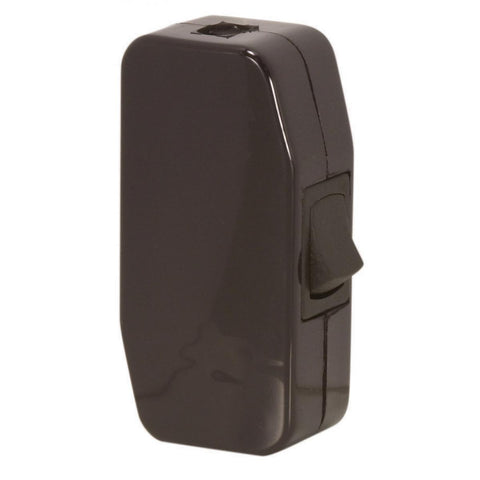 Satco 90-433 Heavy Duty Rocker Switch For 18/2 SPT-1 And SPT-2, 16/2 SPT-2 And 18/2 SVT 3A-125V 1/2HP-125V Brown Finish