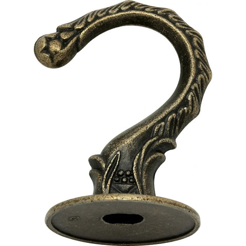 Satco 90-441 Die Cast Large Swag Hook Antique Brass Finish Kit Contains 1 Hook And Hardware 10lbs Max