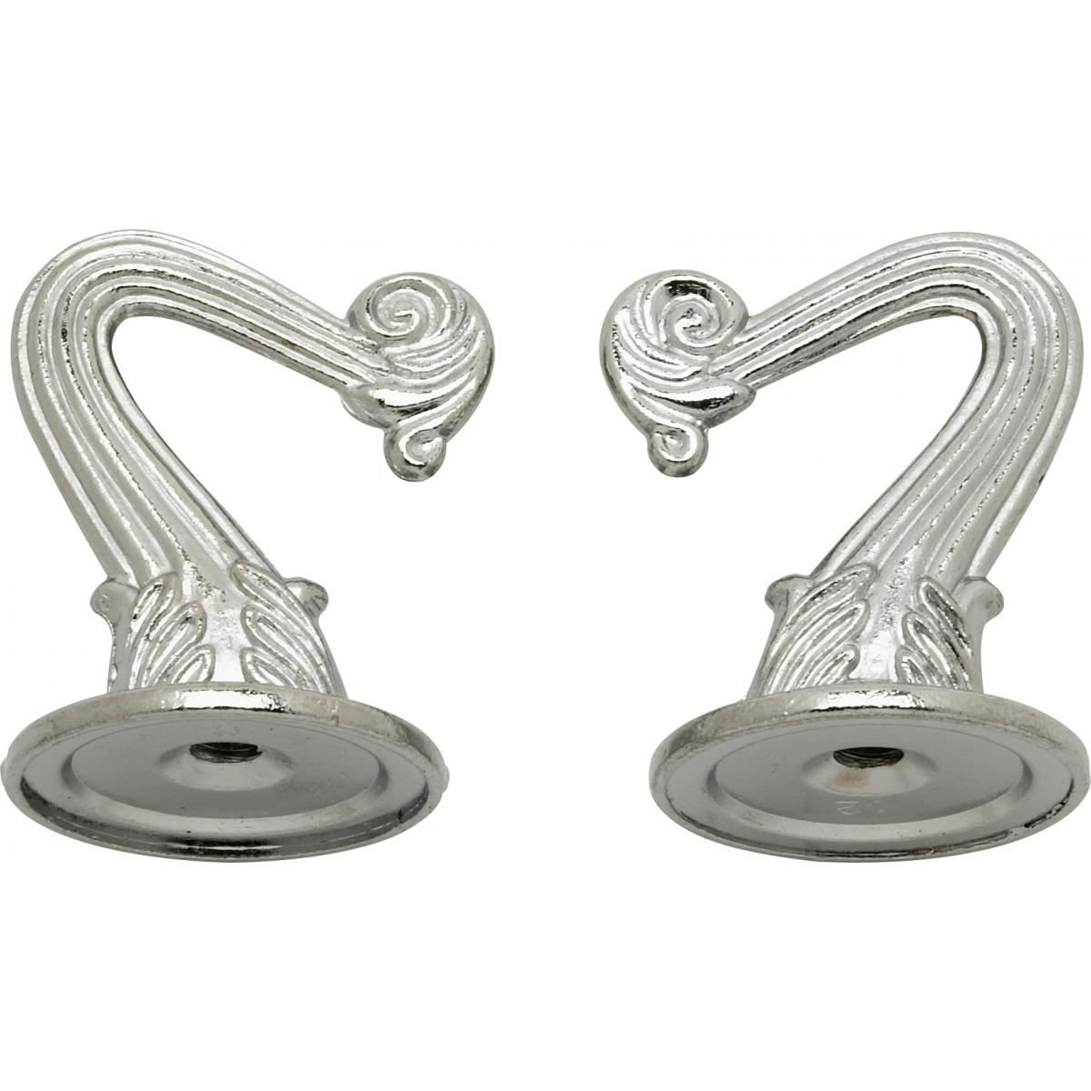 Satco 90-456 Die Cast Swag Hook Kit Chrome Finish Kit Contains 2 Hooks With Hardware 10lbs Max