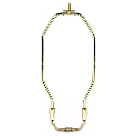 Satco 90-553 Heavy Duty Harp Polished Brass Finish 8-1/2" Height 1/8 IP Saddle 1/4-27 Thread 125 Carton